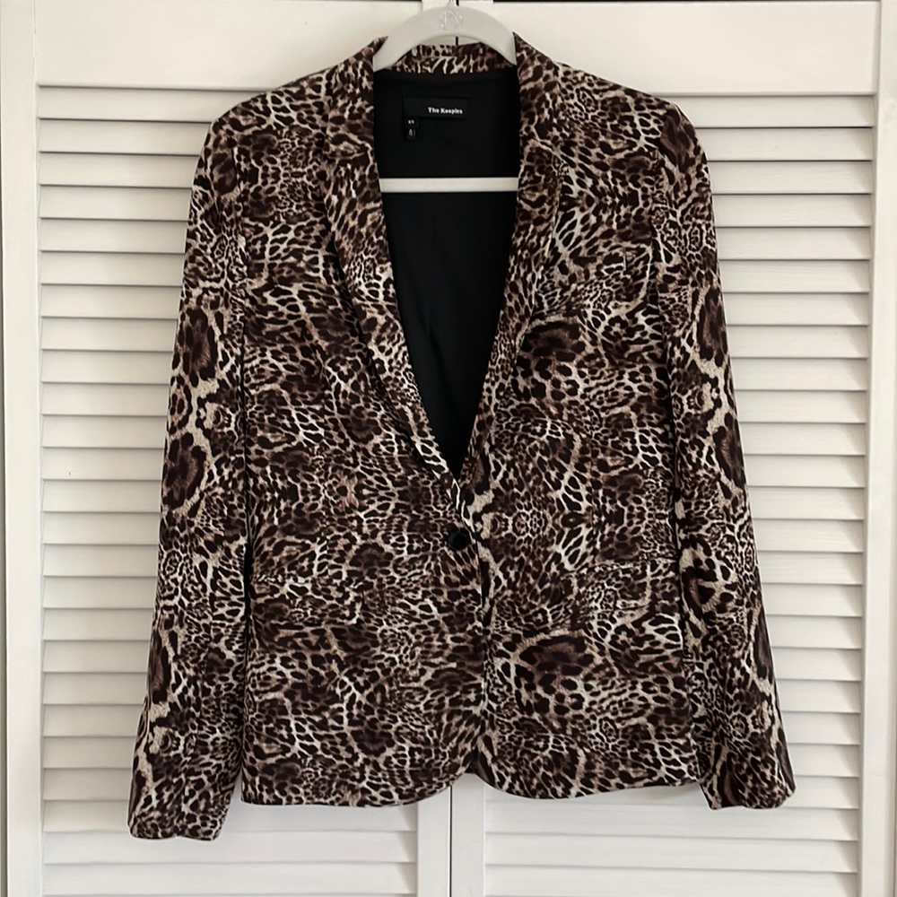 The Kooples - leopard print light weight tailored blazer XS